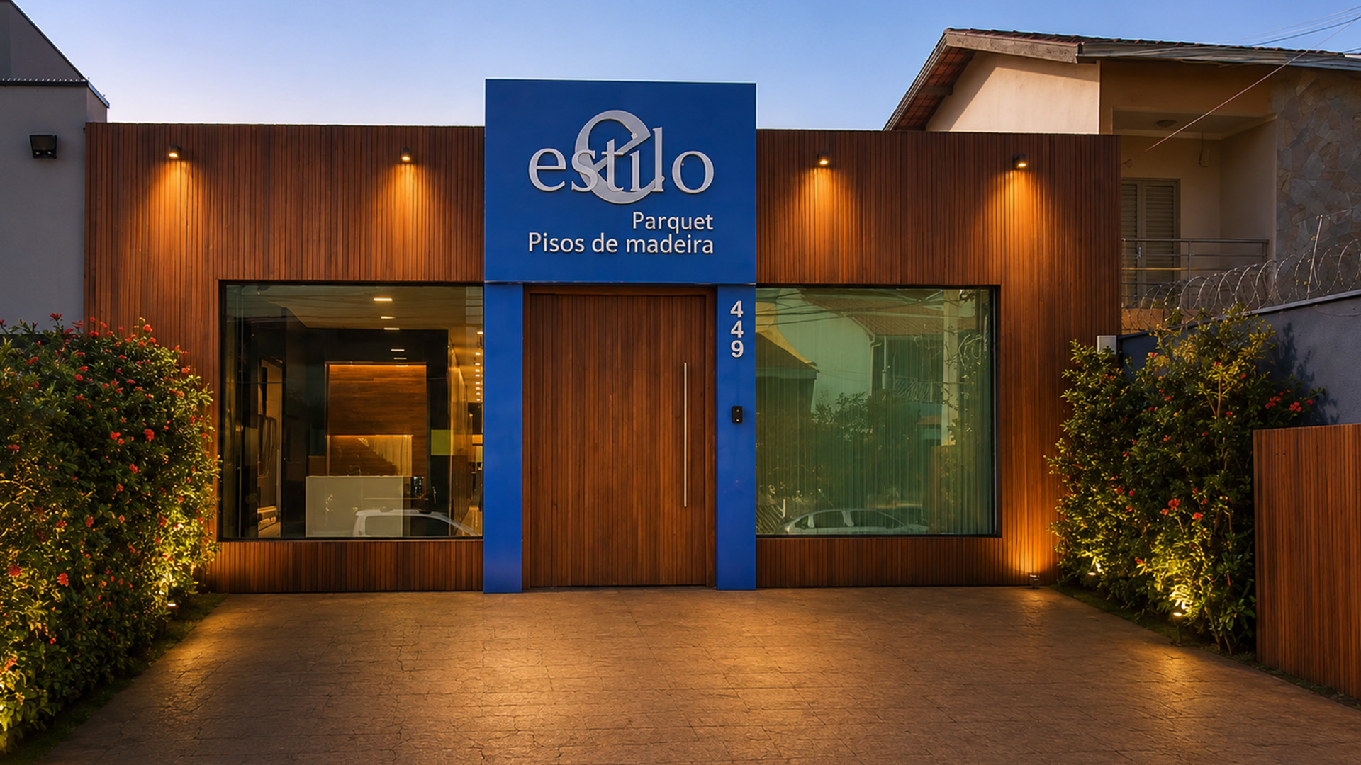 Fachada do showroom Estilo Parquet em Ribeirão Preto
